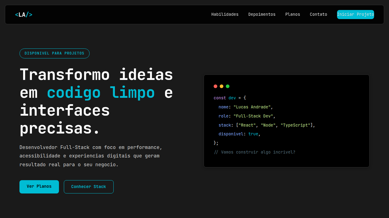 Portfolio Dev Full-Stack