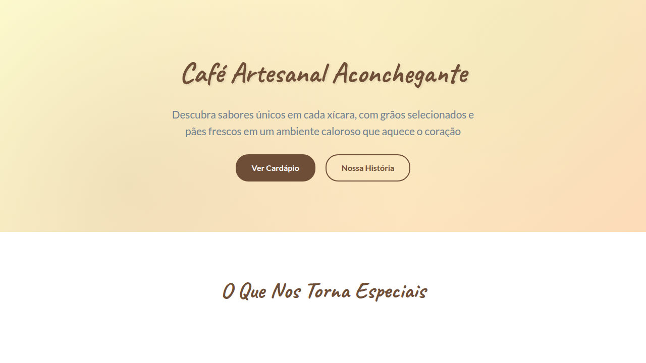 Café Artesanal Aconchegante