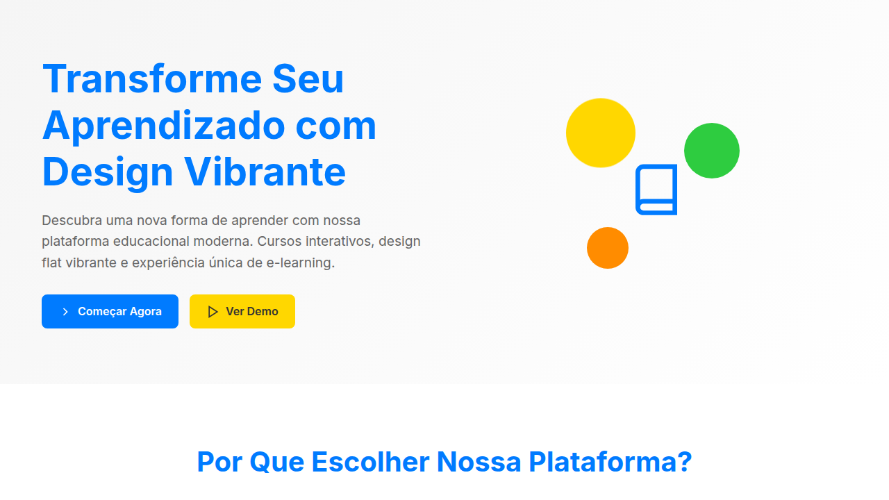 Flat Design Educacional Vibrante