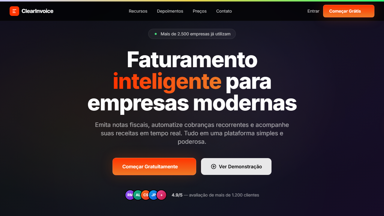 ClearInvoice SaaS Hero