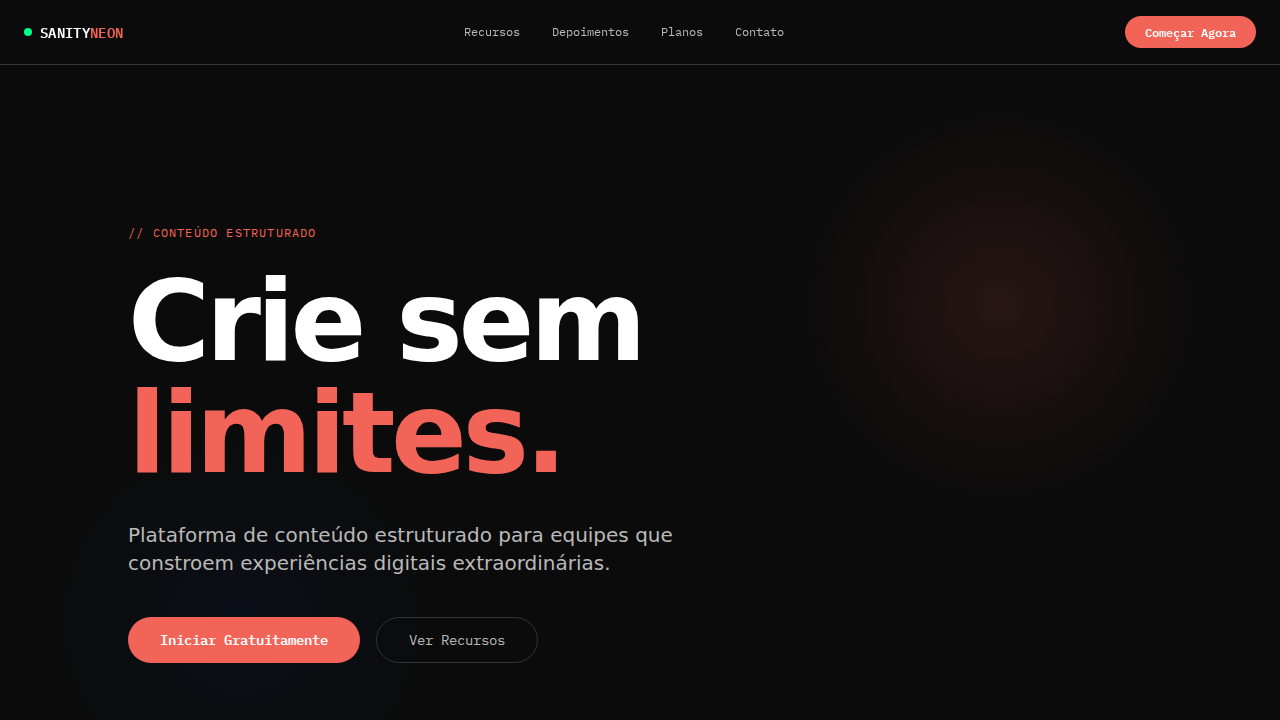 Sanity Neon Structured