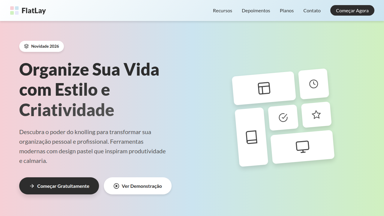 Knolling Pastel Flat Lay