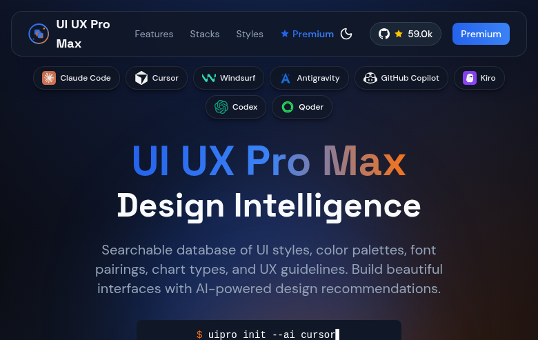 Site oficial do UI/UX Pro Max — uupm.cc